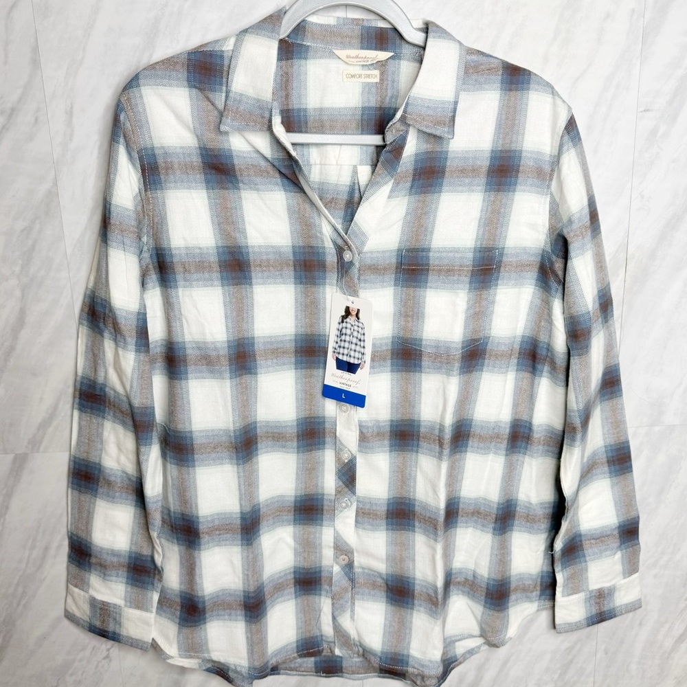 Weatherproof Vintage Flannel Button Down Shirt Large